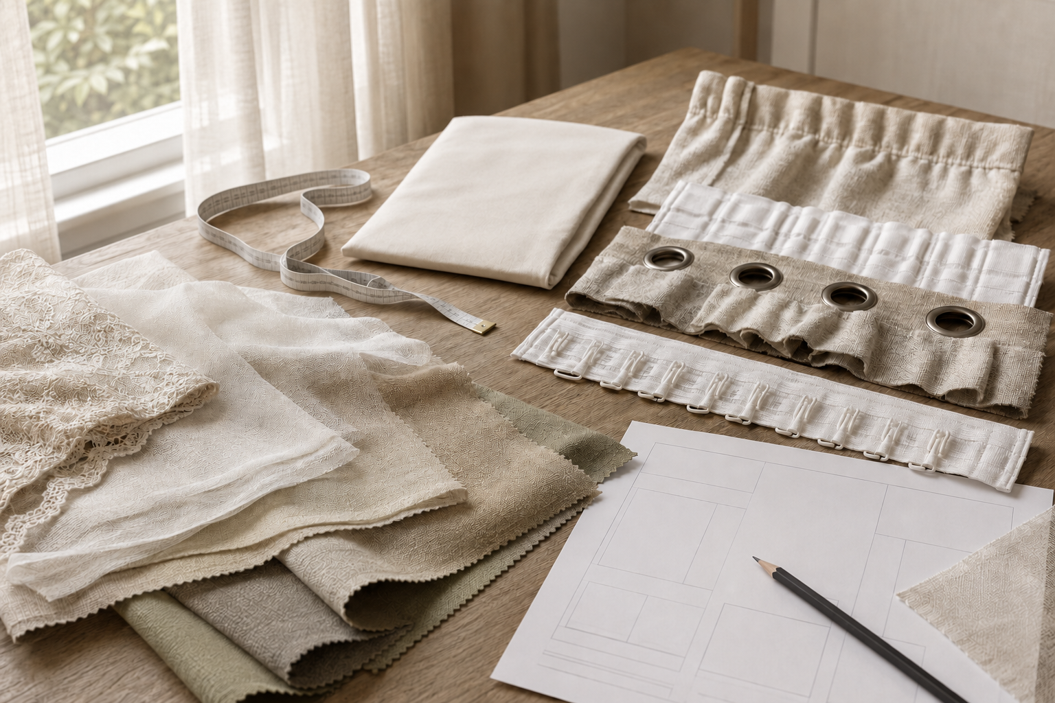 Materials and construction details used to develop a custom curtain