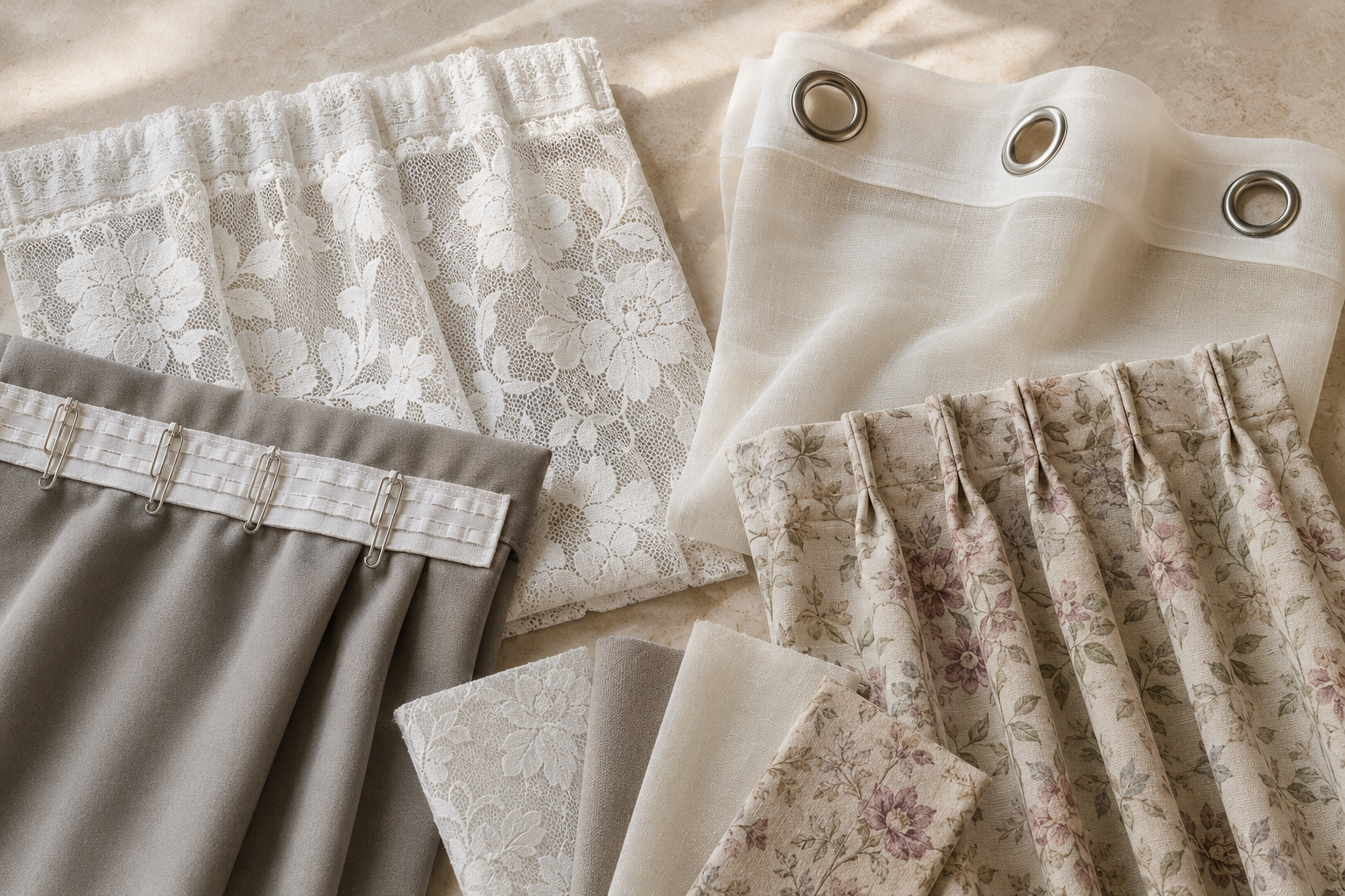 Curtain fabric and hanging customization options